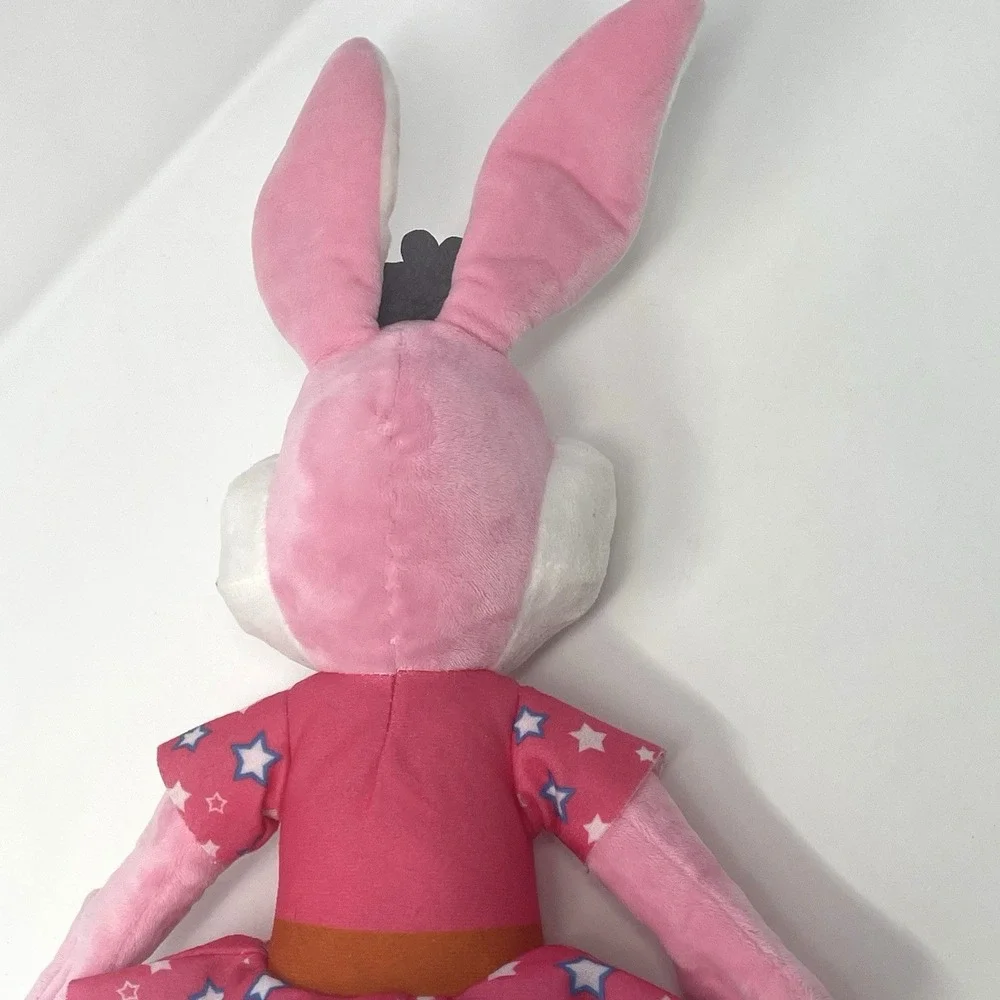 Parkdean Resorts Starland Krew Sparkle Plush Pink Bunny Rabbit Mascot Toy Crown